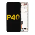 OLED Assembly With Frame Compatible For Huawei P40 (Refurbished) (White)