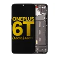 OLED Assembly With Frame Compatible For OnePlus 6T (A6010 / A6013) (Refurbished) (Midnight Black)