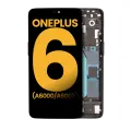 OLED Assembly With Frame Compatible For OnePlus 6 (A6000 / A6003) (Refurbished) (Mirror Black)
