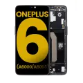 OLED Assembly With Frame Compatible For OnePlus 6 (A6000 / A6003) (Refurbished) (Midnight Black)