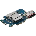 Charging Port Board With Sim Card Reader Compatible For Samsung Galaxy S24 5G (S9210) (Dual Card Version) (Premium)