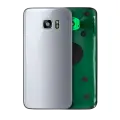 Back Cover Glass With Camera Lens Compatible For Samsung Galaxy S7 (No Logo) (Aftermarket Plus) (Silver)