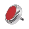 Crown Nut Compatible For Watch Series 3 (38MM / 42MM) (LTE Version) (Red / Silver)  