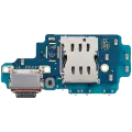 Charging Port Board With Sim Card Reader Compatible For Samsung Galaxy S24 Ultra 5G (S9280) (Dual Card Version) (Premium)