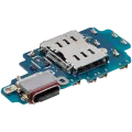 Charging Port Board With Sim Card Reader Compatible For Samsung Galaxy S24 Ultra 5G (S9280) (Dual Card Version) (Premium)