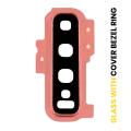 Back Camera Lens With Cover Bezel Ring Compatible For Samsung Galaxy S10 Plus (Pink)