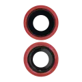 Back Camera Lens With Bracket & Bezel Compatible For iPhone 8 / SE (2020) / SE (2022) (Red) (10 Pack) (Real Sapphire l Premium)