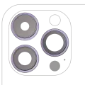 Back Camera Lens With Bracket & Bezel Compatible For iPhone 14 Pro / 14 Pro Max (Deep Purple) (3 Piece Set) (Aftermarket Plus)