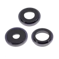 Back Camera Lens With Bracket & Bezel Compatible For iPhone 14 Pro / 14 Pro Max (Deep Purple) (3 Piece Set) (Aftermarket Plus)