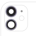 Back Camera Lens With Bracket  & Bezel Compatible For iPhone  11 ( 2 Piece) (Aftermarket Plus) (Purple)