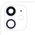 Back Camera Lens (Glass Only) With Adhesive Compatible For iPhone 11 (2 Piece Set) (10 Pack) (Aftermarket Plus)