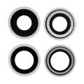 Back Camera Lens With Bracket & Bezel Compatible For iPhone 12 / 12 Mini (Aftermarket Plus) (White) (10 Pack)