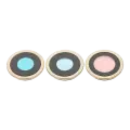 Back Camera Lens With Bracket & Bezel Compatible For iPhone 12 Pro (3 Piece Set) (Aftermarket Plus) (Gold)