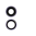 Back Camera Lens With Bracket  & Bezel Compatible For iPhone  11 ( 2 Piece) (Real Sapphire / Premium) (Purple)
