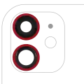 Back Camera Lens With Bracket  & Bezel Compatible For iPhone  11 ( 2 Piece) (Real Sapphire / Premium) (Red)