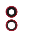 Back Camera Lens With Bracket  & Bezel Compatible For iPhone  11 ( 2 Piece) (Real Sapphire / Premium) (Red)