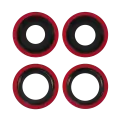 Back Camera Lens With Bracket  & Bezel Compatible For iPhone  11 ( 2 Piece) (Real Sapphire / Premium) (Red)