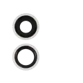 Back Camera Lens With Bracket  & Bezel Compatible For iPhone  11 ( 2 Piece) (Real Sapphire / Premium) (White)