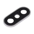 Back Camera Lens With Bracket & Bezel Compatible For iPhone XS / XS Max (Silver)
