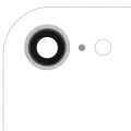 Back Camera Lens With Bracket & Bezel Compatible For iPhone 8 / SE (2020) / SE (2022) (Aftermarket Plus) (Silver) (10 Pack)