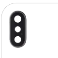 Back Camera Lens With Bracket & Bezel Compatible For iPhone X (Silver) (Real Sapphire l Premium) (10 Pack)