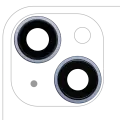 Back Camera Lens With Bracket & Bezel Compatible For iPhone 14 / 14 Plus (2 Piece Set) (Premium) (Blue)