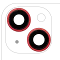Back Camera Lens With Bracket & Bezel Compatible For iPhone 14 / 14 Plus (2 Piece Set) (Premium) (Red)