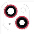 Back Camera Lens With Bracket  & Bezel Compatible For iPhone 13 / 13 Mini  ( 2 Piece) (Aftermarket Plus) (Red)