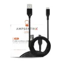 3 ft Micro USB To USB Type A Cable (AmpSentrix) (Infinity) (Black)