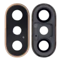 Back Camera Lens With Bracket & Bezel Compatible For iPhone XS / XS Max (Gold) (Real Sapphire l Premium)