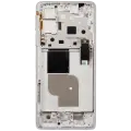 OLED Assembly With Frame Compatible For Motorola Edge Plus 5G UW (2022) / Edge 30 Pro (XT2201-1/4) (Refurbished) (Stardust White)