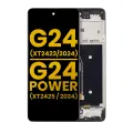 LCD Assembly With Frame Compatible For Motorola Moto G24 (XT2423 / 2024) / G24 Power (XT2425-1 / 2024)  (Refurbished) (All Colors)
