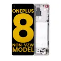 OLED Assembly With Frame Compatible For OnePlus 8 / 5G (Non-Verizon 5G UW Frame) (Refurbished) (Polar Silver)