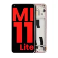 OLED Assembly With Frame Compatible For Xiaomi Mi 11 Lite (Aftermarket Plus) (Peach Pink)