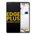 OLED Assembly With Frame Compatible For Motorola Moto Edge Plus (XT2061 / 2020) (Refurbished) (Black)