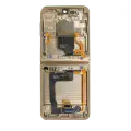 Inner OLED Assembly With Frame Compatible For Samsung Galaxy Z Flip 4 5G (US & International) (Service Pack) (Gold)