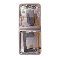 Inner OLED Assembly With Frame Compatible For Samsung Galaxy Z Flip 4 5G (US & International) (Service Pack) (Pink Gold)