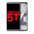 OLED Assembly With Frame Compatible For OnePlus 5T (Aftermarket Plus) (Black)