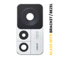 Back Camera Lens With Bracket / Bezel Compatible Fo Xiaomi 12T (2 Piece Set) (Silver)