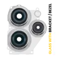 Back Camera Lens With Bracket / Bezel Compatible For Xiaomi Redmi 12 4G (Polar Silver)