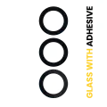 Back Camera Lens (Glass Only) With Adhesive Compatible For Samsung Galaxy S24 FE 5G (3 Piece Set)