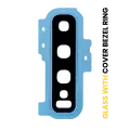Back Camera Lens With Cover Bezel Ring Compatible For Samsung Galaxy S10 Plus (Prism Blue)