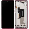 OLED Assembly With Frame Compatible For Motorola Moto Edge 50 Fusion 5G (XT2429 / 2024) (Refurbished) (Hot Pink)