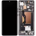 OLED Assembly With Frame Compatible For Motorola Moto Edge 50  (XT2407-3 / 2024) (Refurbished) (Koala Gray)