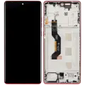 OLED Assembly With Frame Compatible For Motorola Moto G85 (XT2427-3 / 2024) (Refurbished) (Magenta)