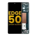 OLED Assembly With Frame Compatible For Motorola Moto Edge 50  (XT2407-3 / 2024) (Refurbished) (Jungle Green)