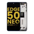 OLED Assembly With Frame Compatible For Motorola Moto Edge 50 Neo (XT2409-3 / 2024) (Refurbished) (Nautical Blue)