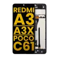 LCD Assembly  With Frame Compatible For Xiaomi Redmi A3 / A3x / Poco C61 (Refurbished) (All Colors)
