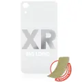 Back Glass With 3M Adhesive Compatible For iPhone XR (No Logo / Large Camera Hole) (White)