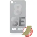 Back Glass With 3M Adhesive Compatible For iPhone 8 / SE (2020) (No Logo / Large Camera Hole) (Silver)
